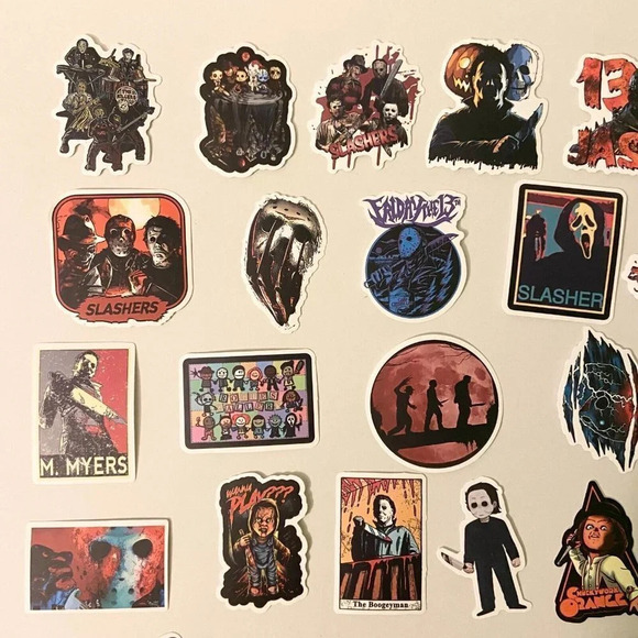 Lot of 51 Assorted Slasher Movie Stickers Halloween Scream Jason Freddy - Picture 11 of 16
